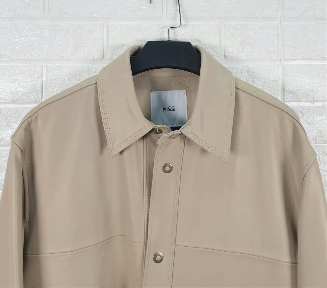 [100]지이크 셔츠형 양가죽 자켓 상품이미지4