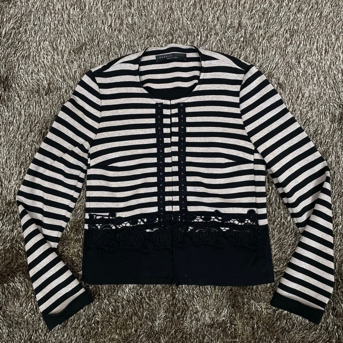 파멜라 밀라노 Pamela Milano 스트라이프 니트 가디건 XS 상품이미지1