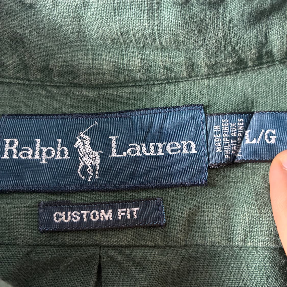 Polo  폴로 랄프로렌 자수 코튼 그린 셔츠  상품이미지4