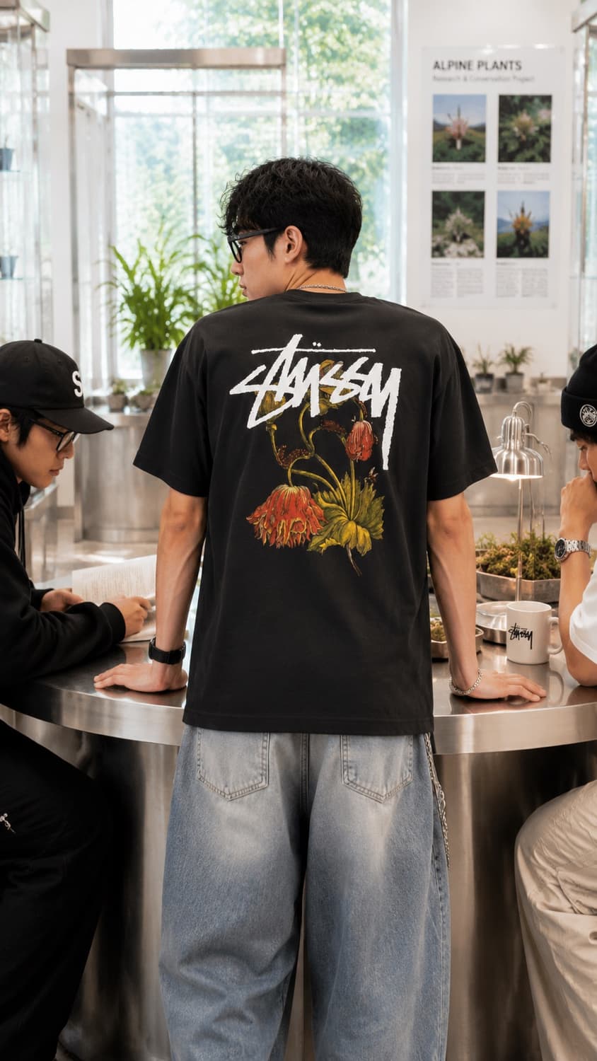 Stussy 스투시 위더드 플라워 반팔 티셔츠 상품이미지1