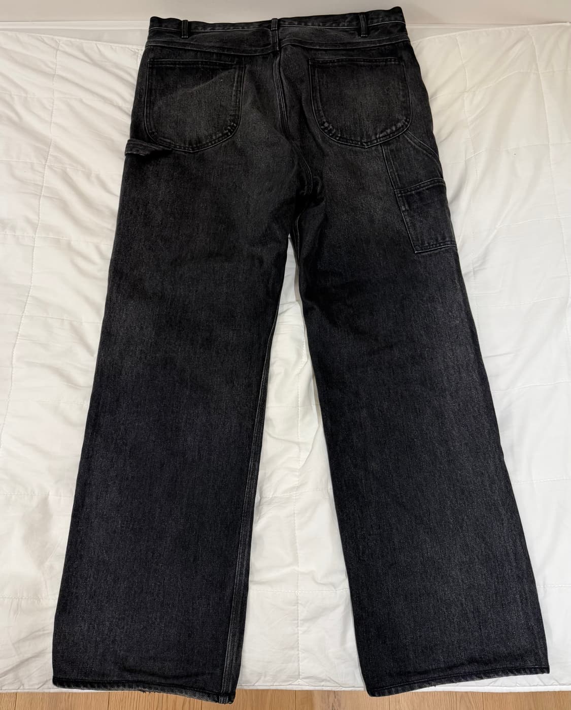 [4] 오라리 24FW 페이디드 헤비 데님 페인터 팬츠 블랙 상품이미지2