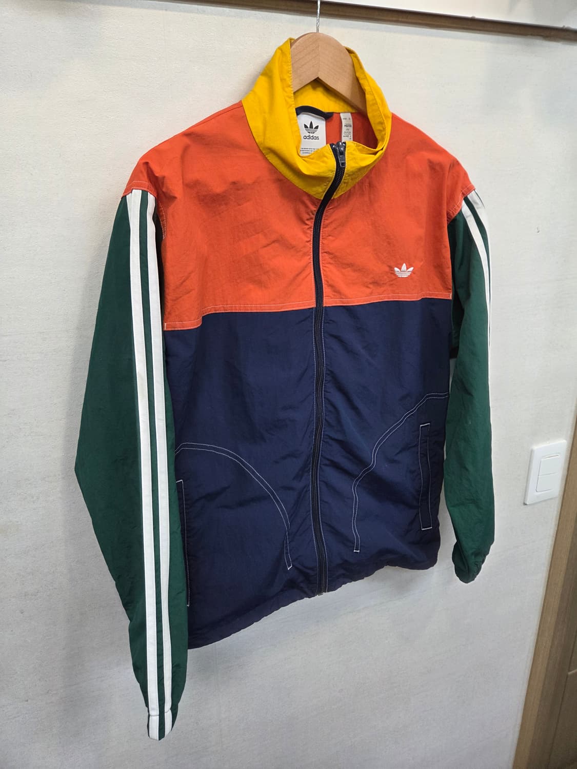 아디다스 썸머 bb 스티치 배색 우븐자켓 m 상품이미지5