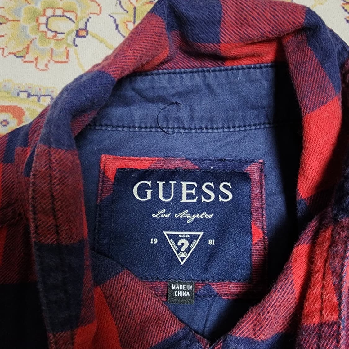 게스 코튼 남성 체크 셔츠 
L 상품이미지2