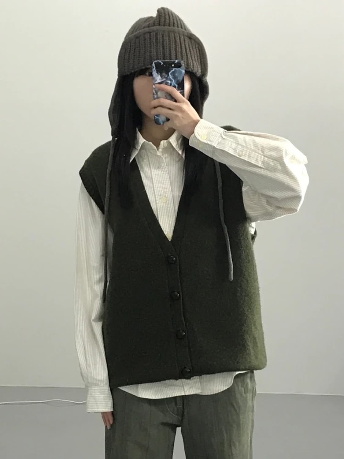 BROOKS BROTHERS 울 그린 조끼 가디건 상품이미지1