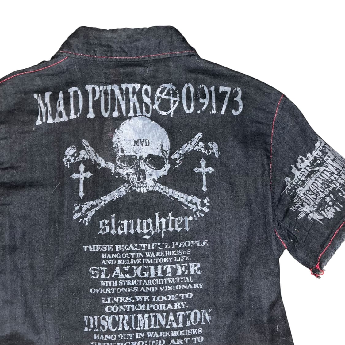 MAD PUNKS 매드펑크 체인 반팔셔츠원피스 펑크y2k갸루 상품이미지5