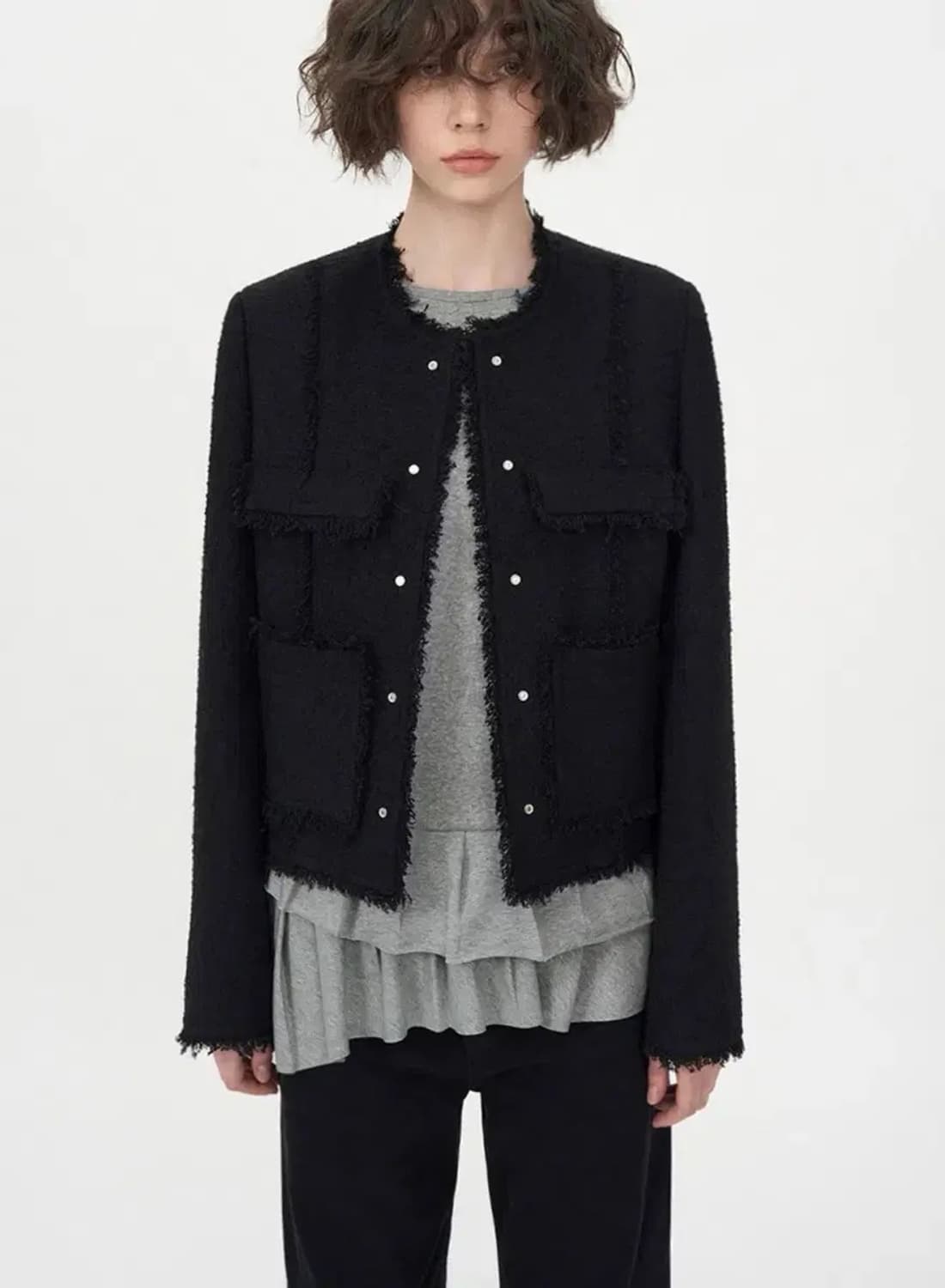 인사일런스 스터드 트위드 자켓 상품이미지1