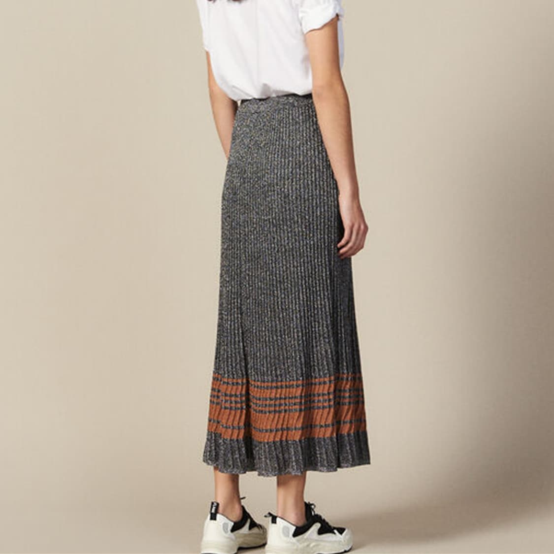 국내 산드로 봄 가을 얇은 롱 플리츠 스커트 S 거의새것 사랑봉봉 상품이미지6