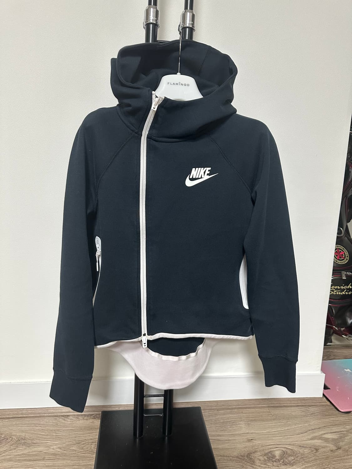 나이키 테크 플리스 언발란스 후드 집업-S사이즈 상품이미지2