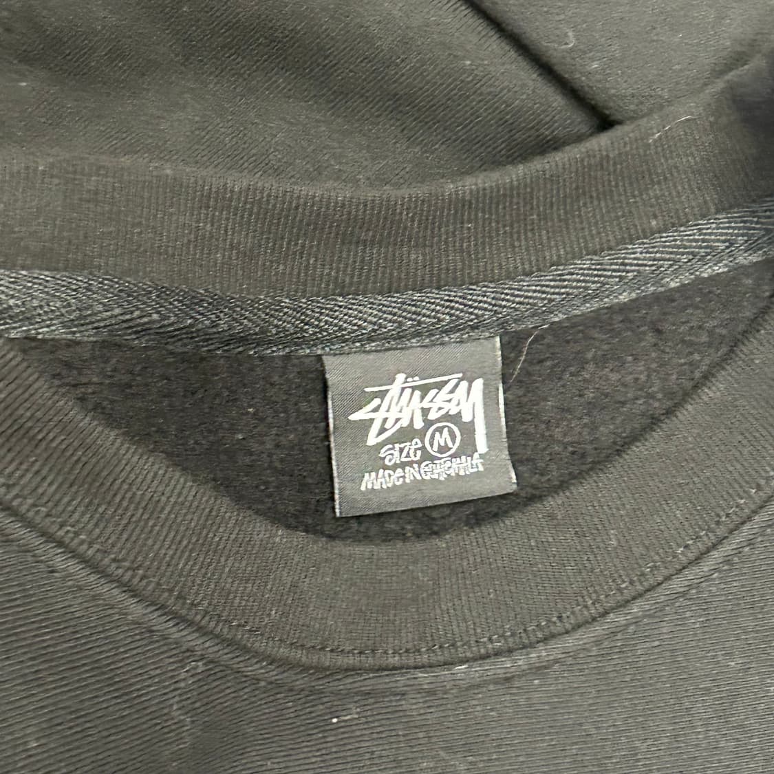 M 스투시 빅로고 블랙 맨투맨 상품이미지4