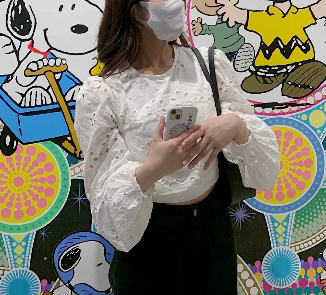 자라 플라워 크롭 블라우스 M 상품이미지4