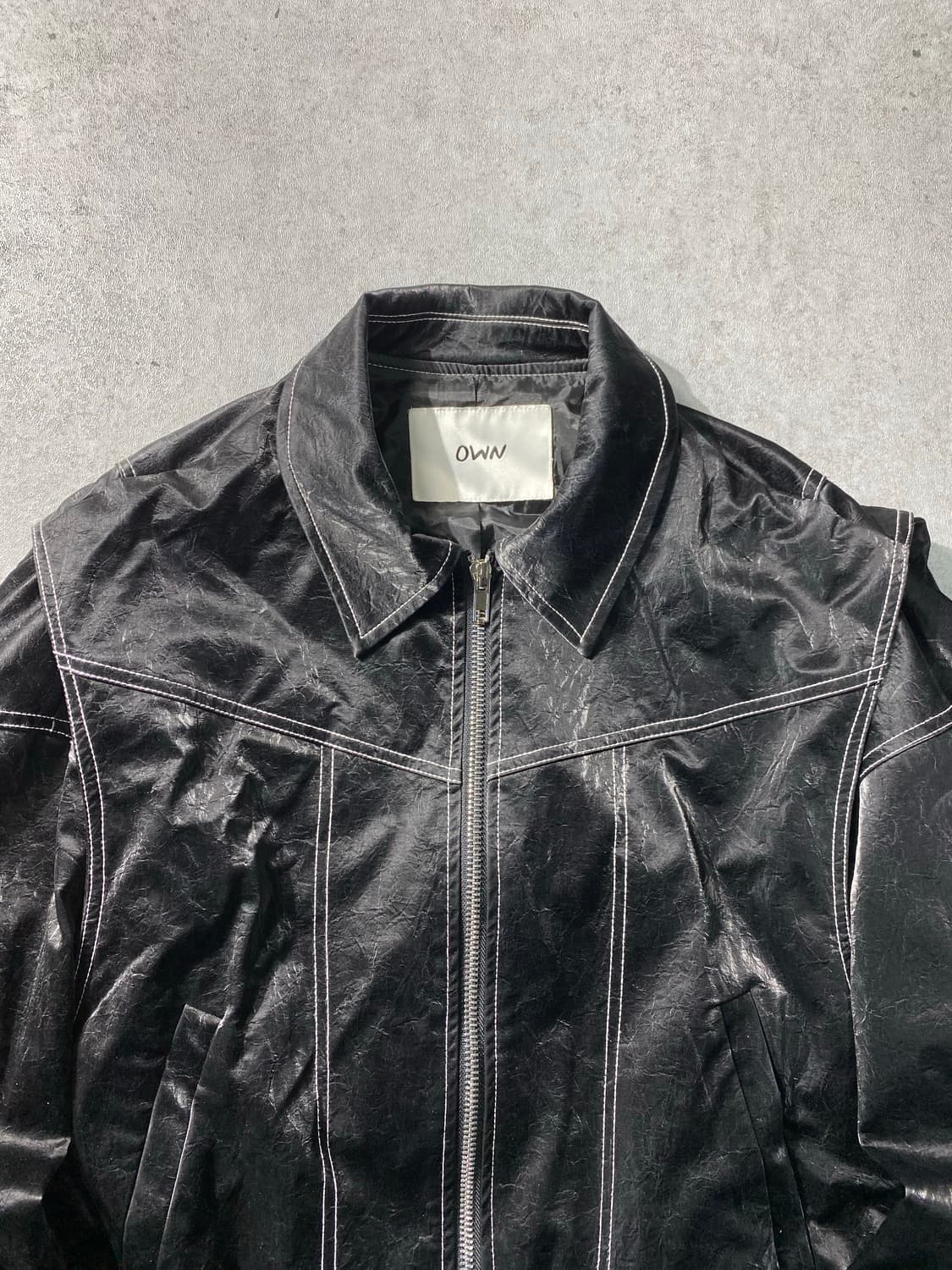 [F] OWN 투웨이 새틴 집업 자켓 상품이미지2