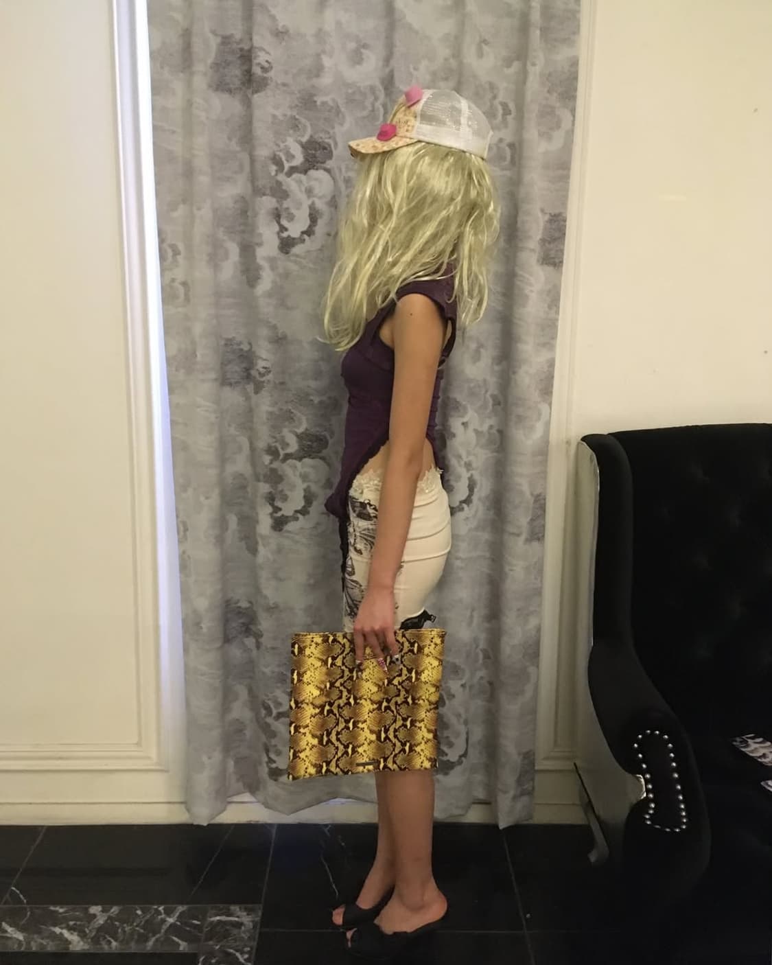 Python yellow clutch bag 상품이미지2