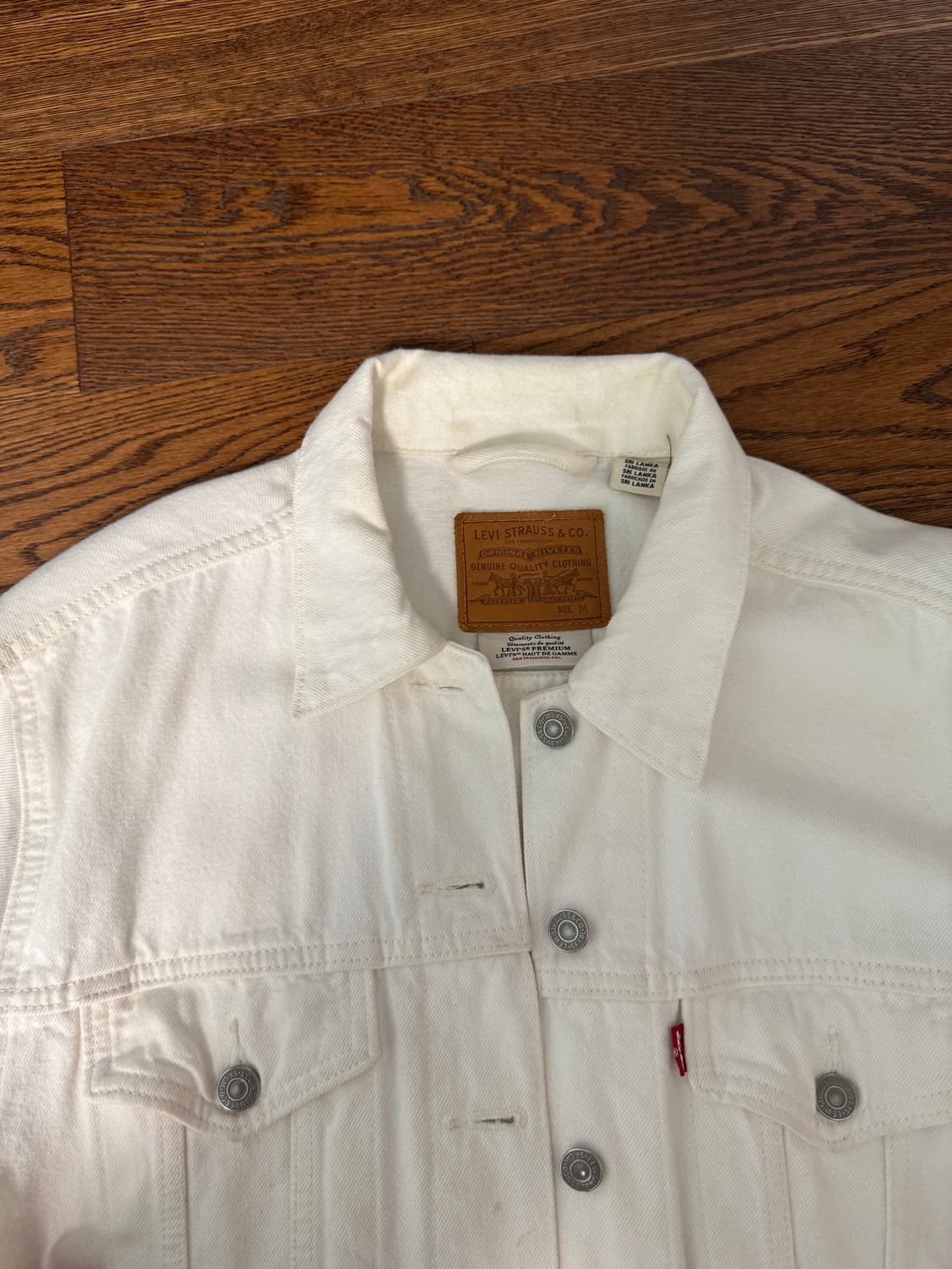 리바이스 화이트 데님 자켓M 상품이미지2