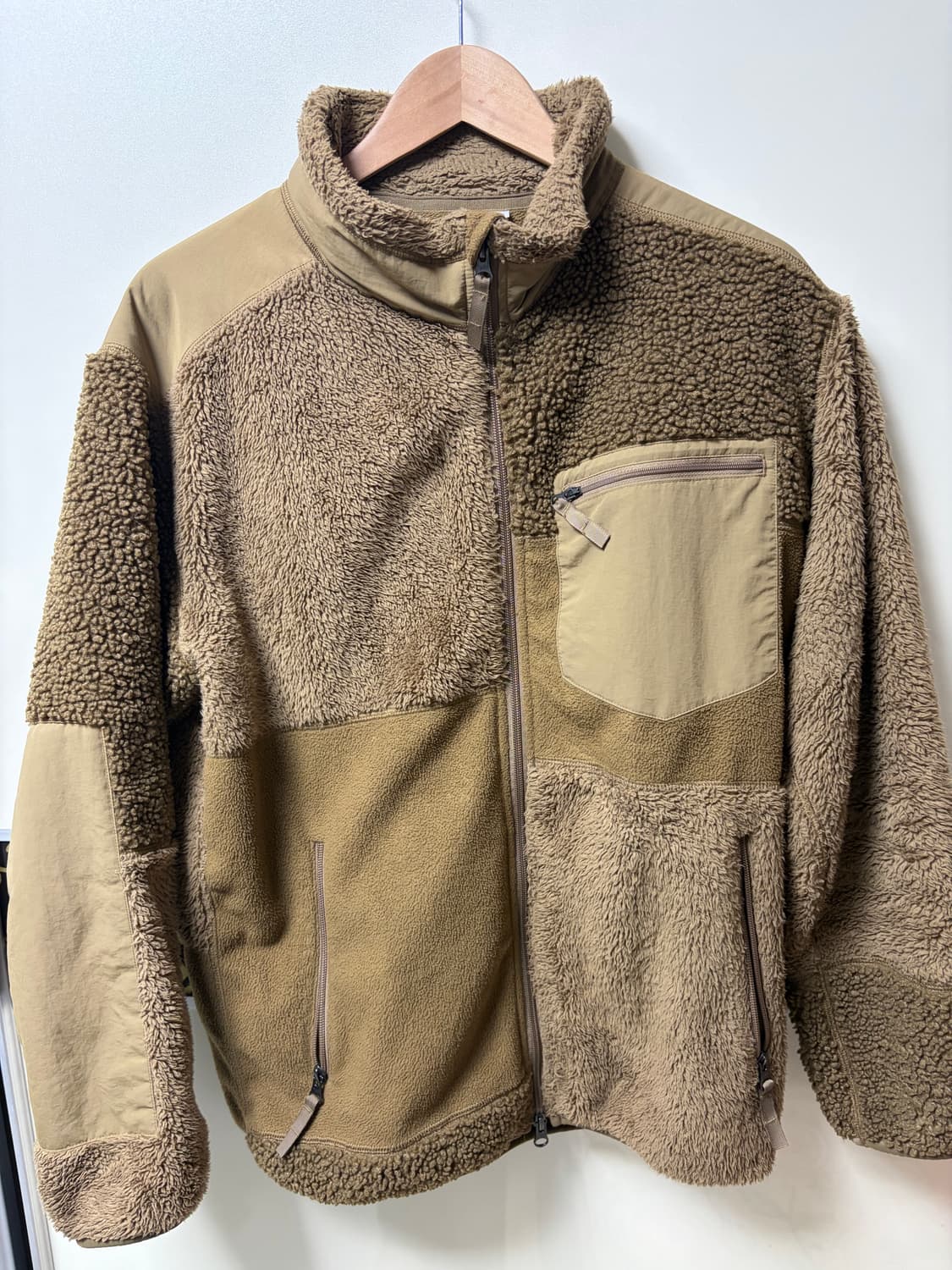 유니클로 엔가 후리스 베이지 L 상품이미지1