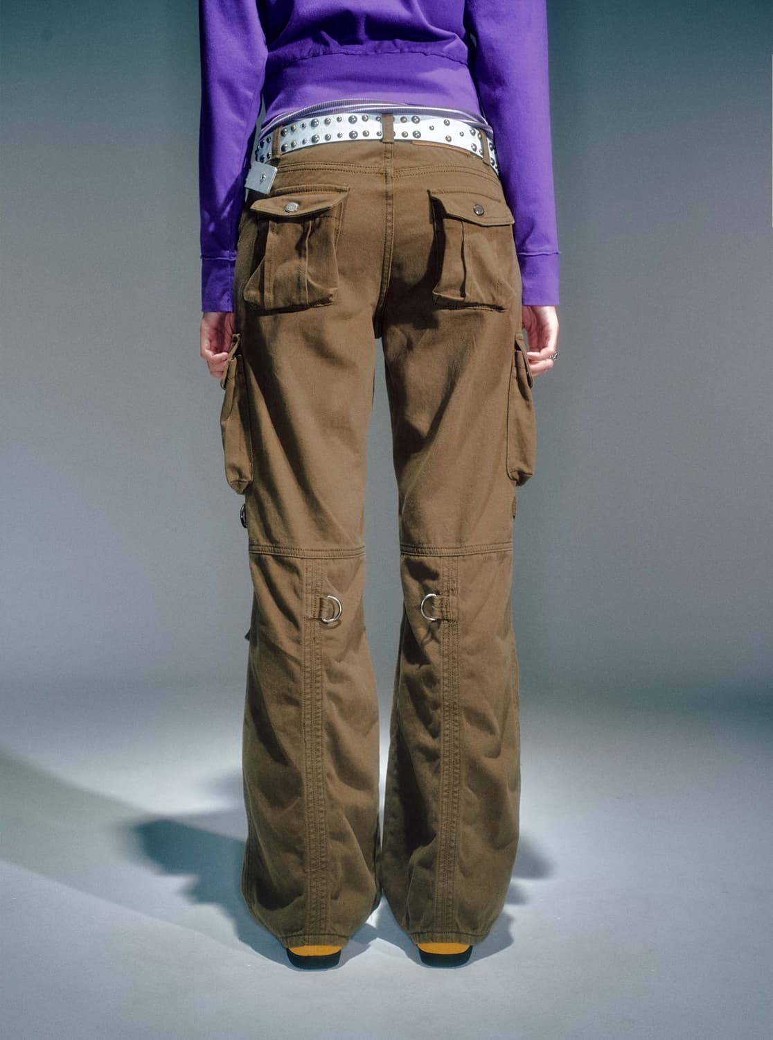 WOMEN SCOTTIE SEMI BOOTS CUT PANTS BROWN 상품이미지2