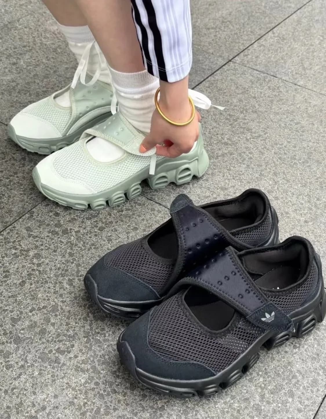 Adidas 아디다스 아디폼 메리제인 발레코어 슈즈 민트 JH7555 상품이미지3