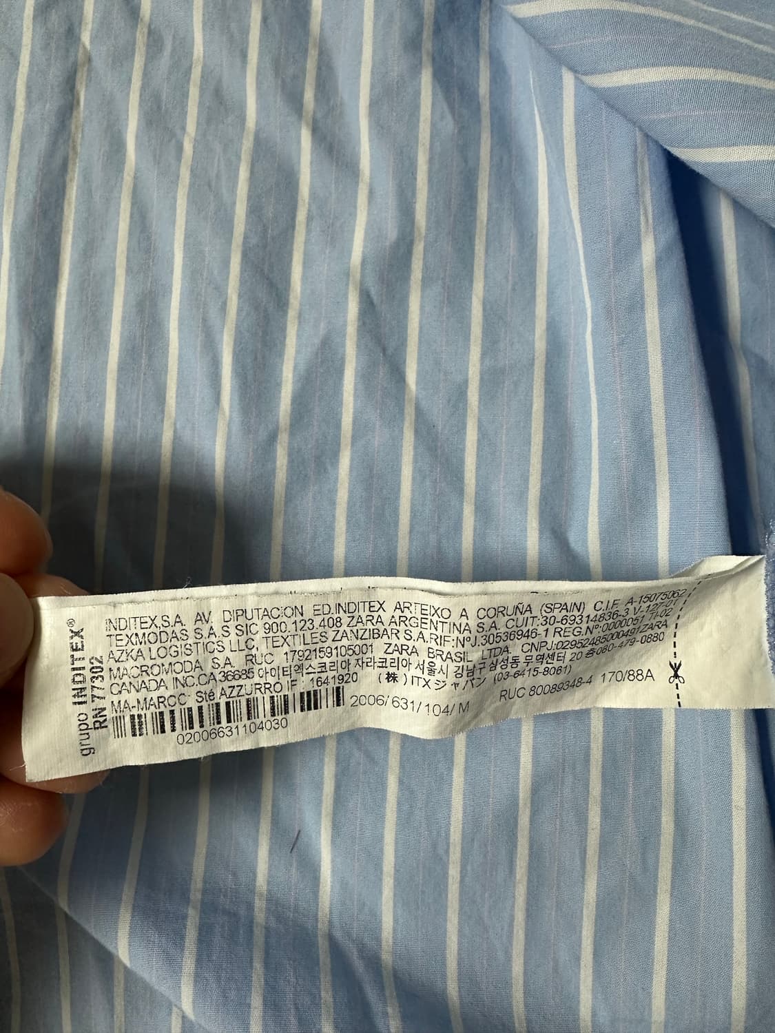 자라 아더에러 스트라이프 셔츠 M 상품이미지6