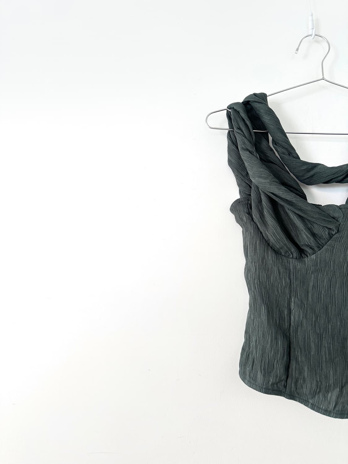 Twist drape corset sleeveless / mint 상품이미지2