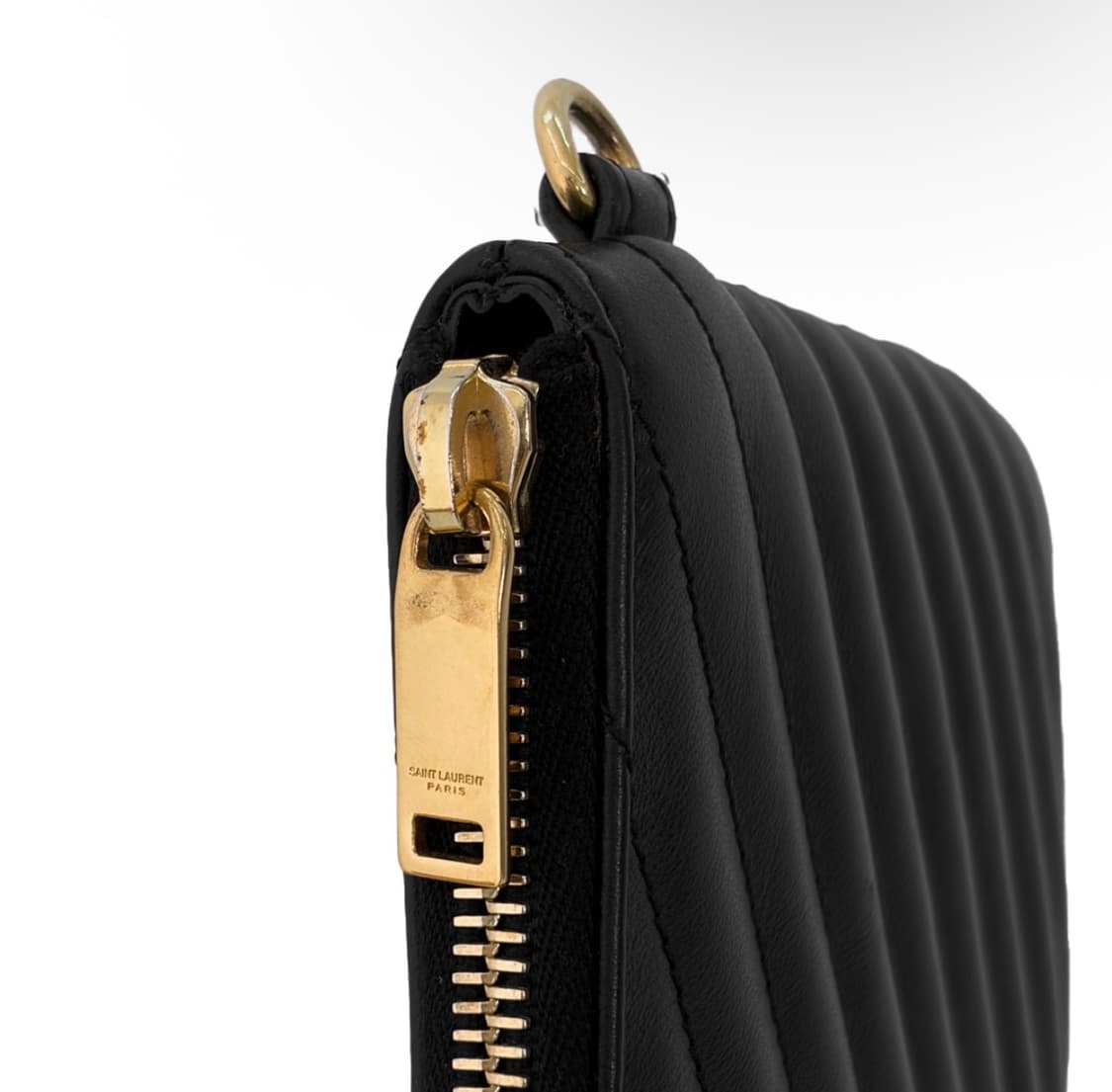 [S] 생로랑 여성 마틀라세 모노그램 YSL 로고 클러치 블랙 금장 스몰 상품이미지5