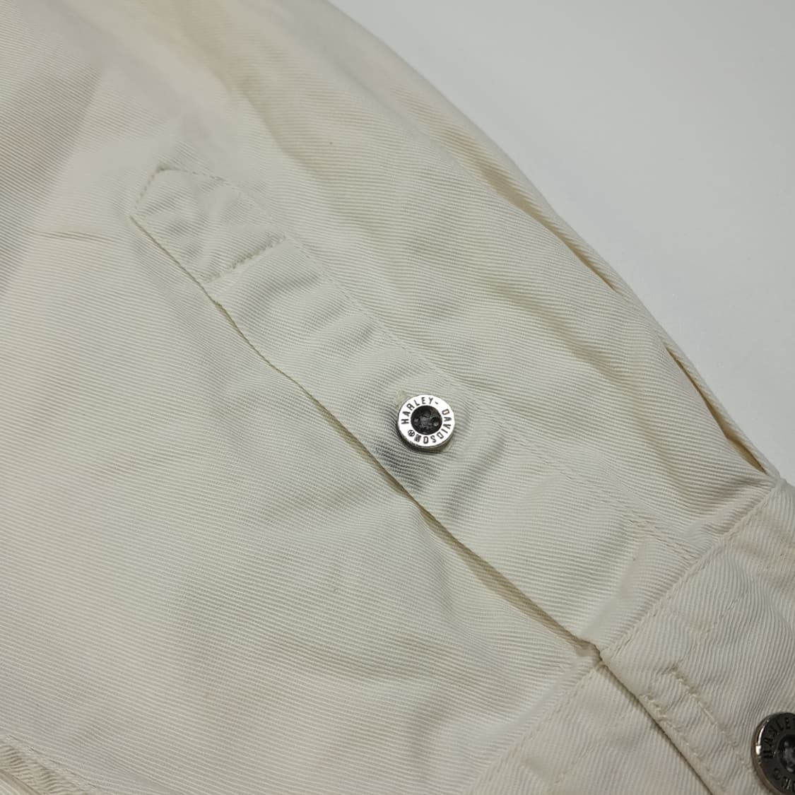 CL581 XL 할리데이비슨 00s 홍콩판 코튼 아이보리 셔츠 상품이미지9