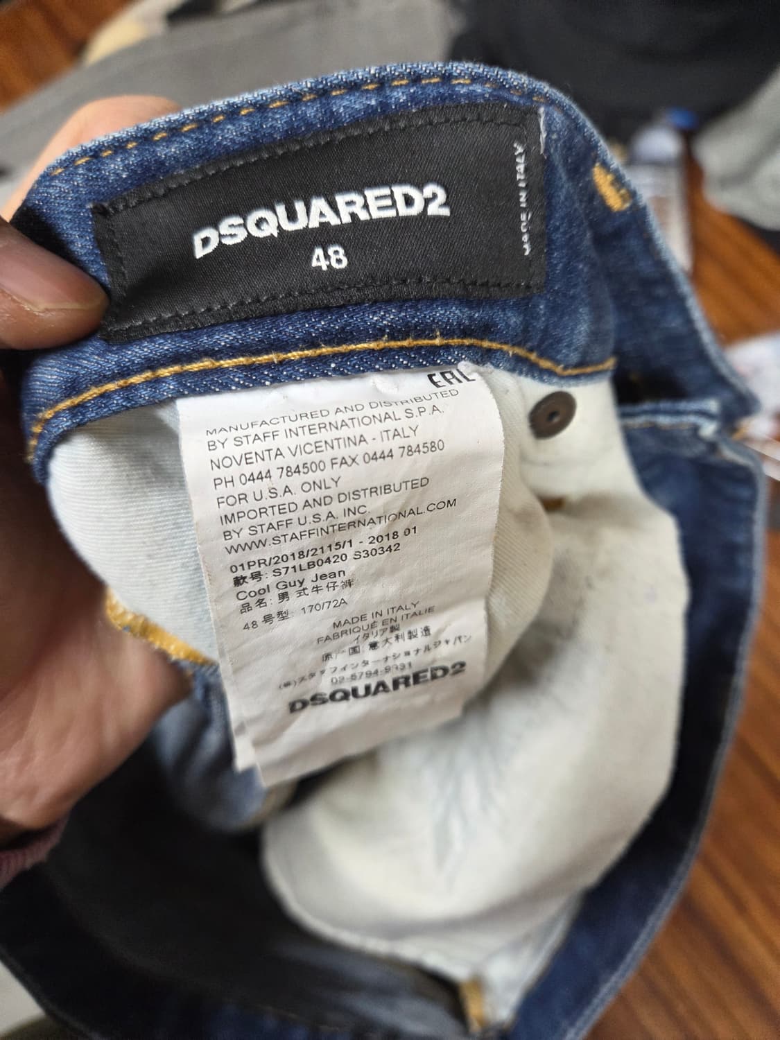 디스퀘어드 데미지 데님팬츠 48 대략 32~ 상품이미지4