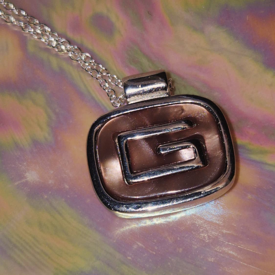 80s 지방시 아발론 자개 실버925 빈티지 목걸이 상품이미지8