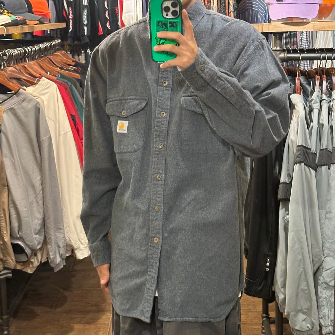 [HI] 칼하트 코듀로이 셔츠 그레이 상품이미지3