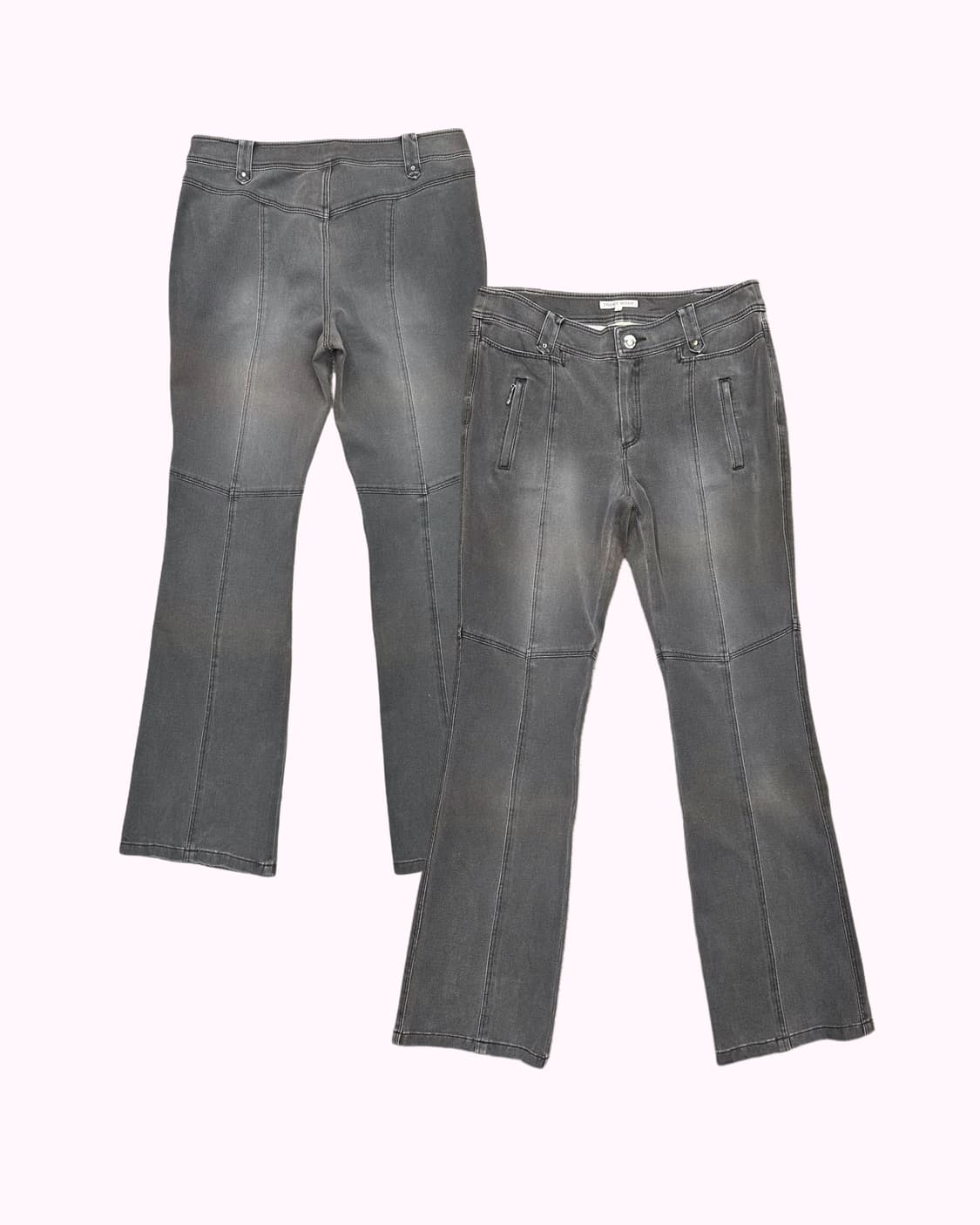 low-rise cubic grey boots-cut jean 상품이미지1