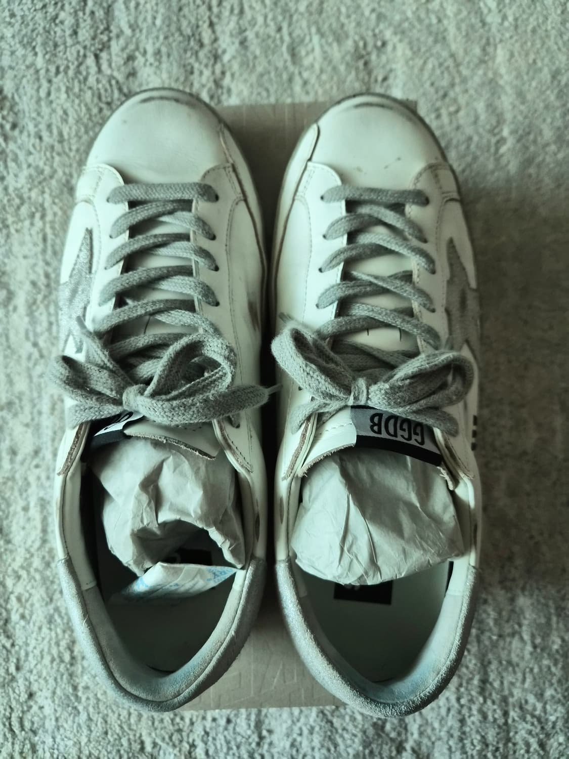 골든구스 화이트 탭 스니커즈 상품이미지1