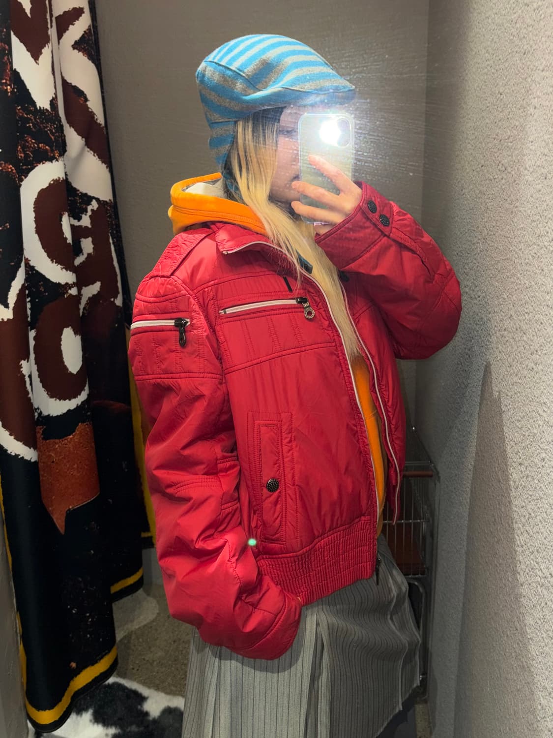 디젤 지퍼 디테일 패딩 상품이미지2