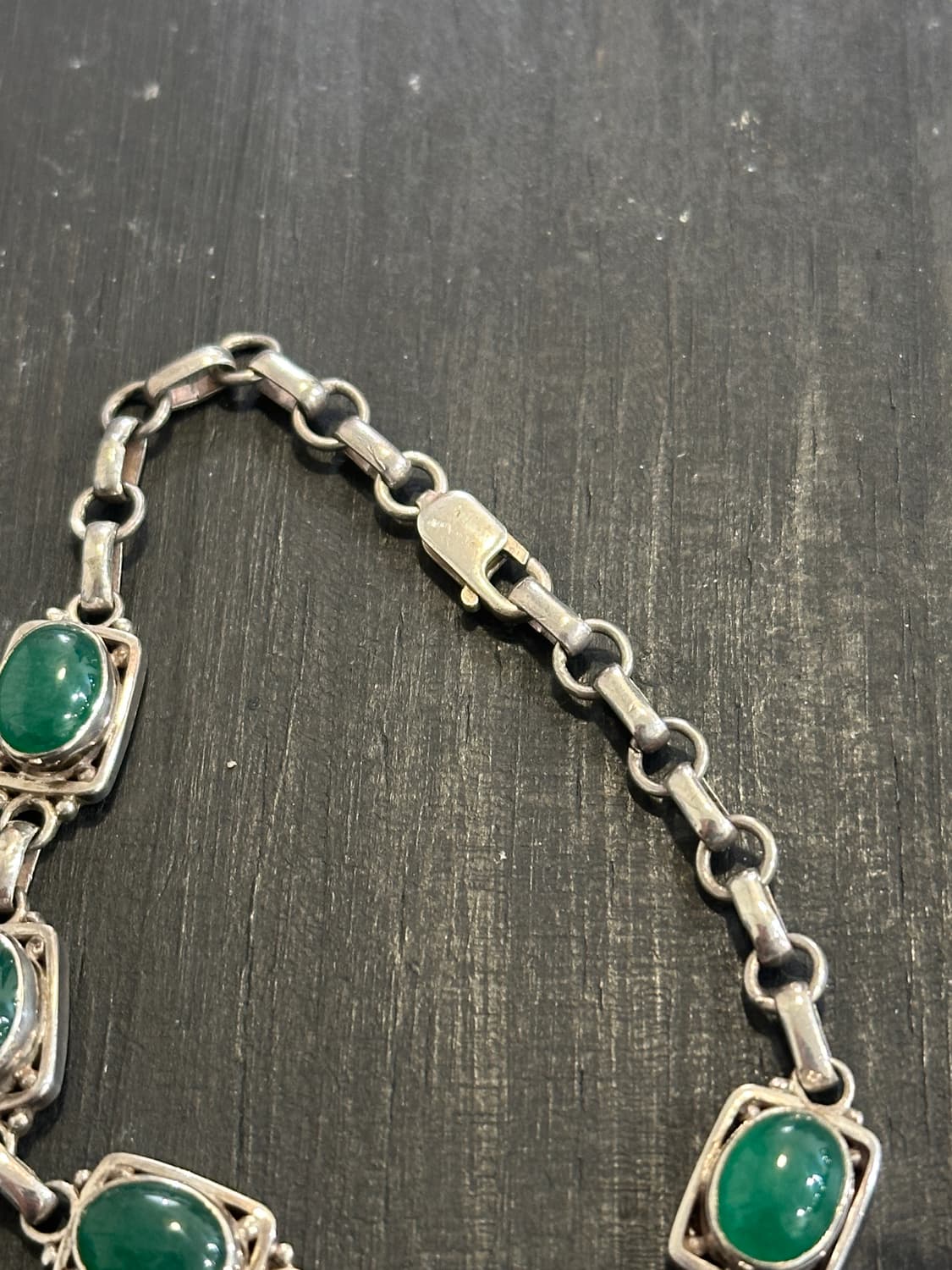 Vintage Green Quartz 925Silver Bracelet 상품이미지3