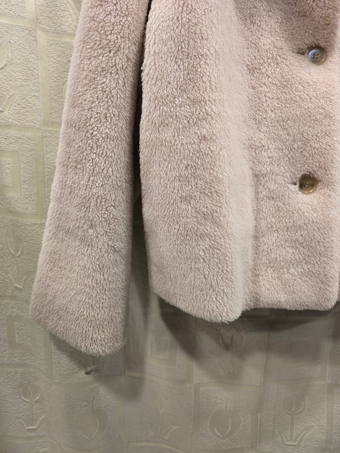 코드유 타낫 시어링  베이지 퍼 자켓 프리사이즈 상품이미지5