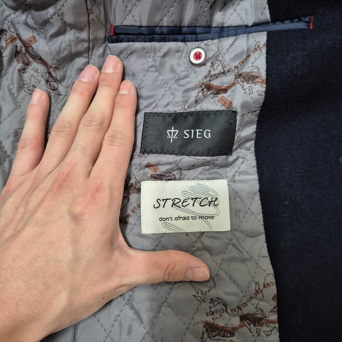 지이크 스트레치 모직 양가죽 블레이저 정장자켓 상품이미지6