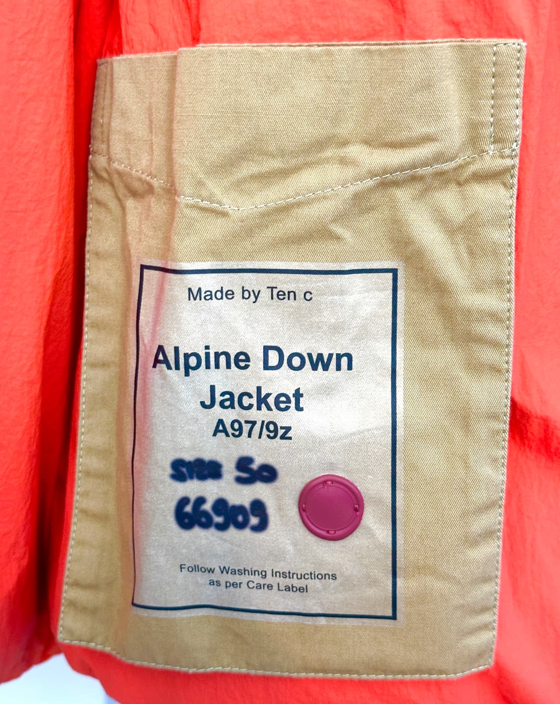 Ten C 남성 알파인 다운 재킷 오렌지(50, 수퍼민트급) 상품이미지4