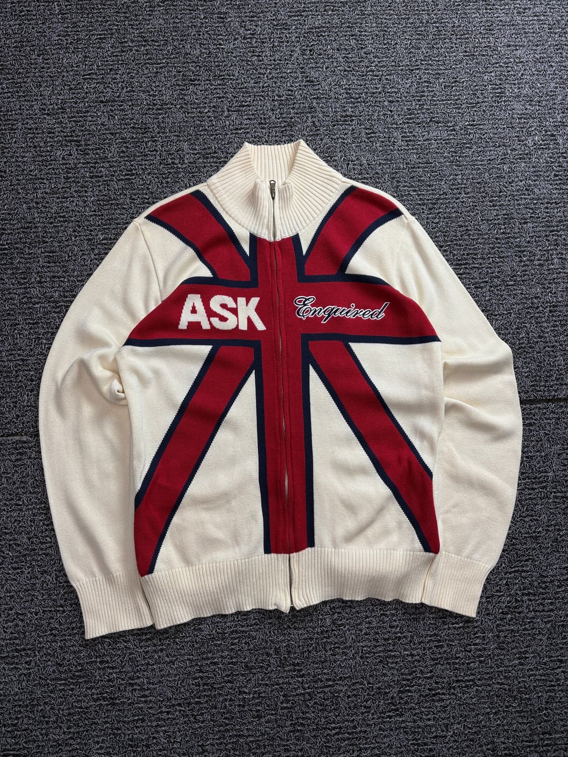 ASK y2k 빈티지 빅로고 올드그쿨 니트 집업 1604 상품이미지2