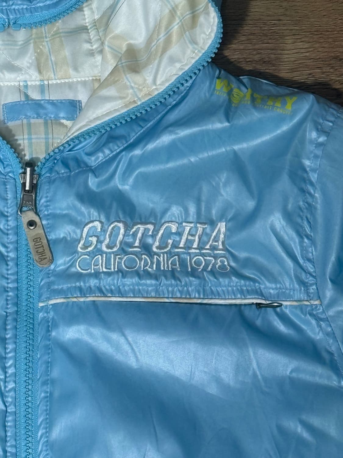 GOTCHA 큐티 체크 리버시블 경량패딩 상품이미지4