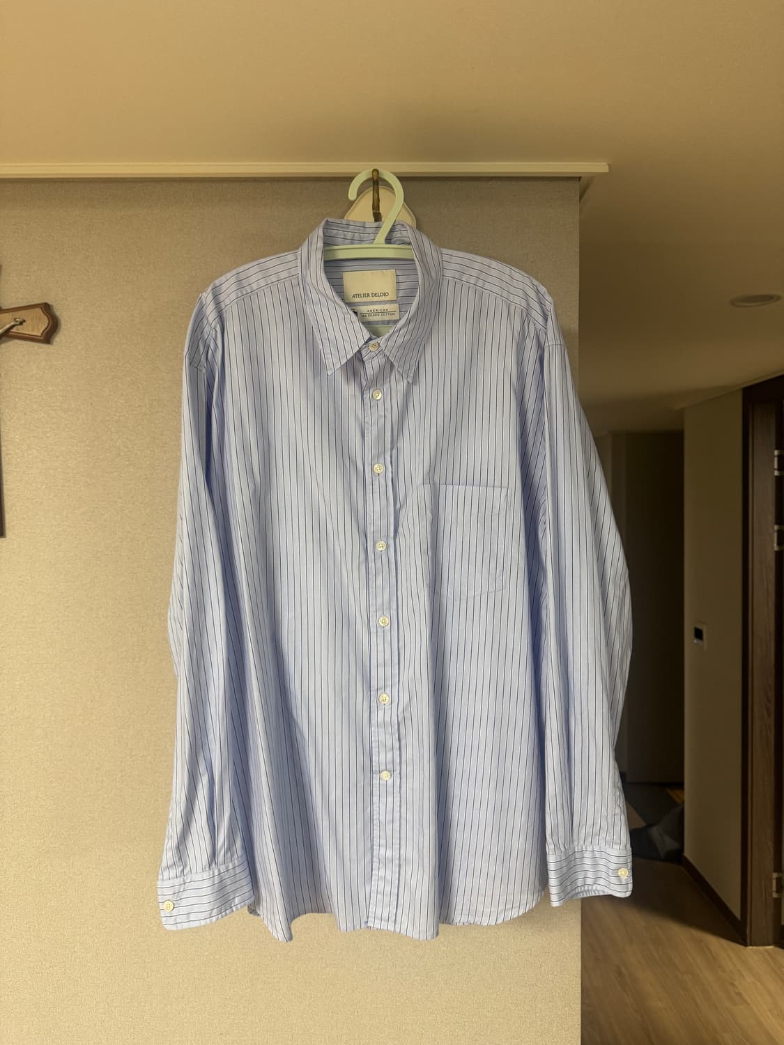 아틀리에 델디오 해도면 원단 스트라이프 셔츠 XL 판매 상품이미지1