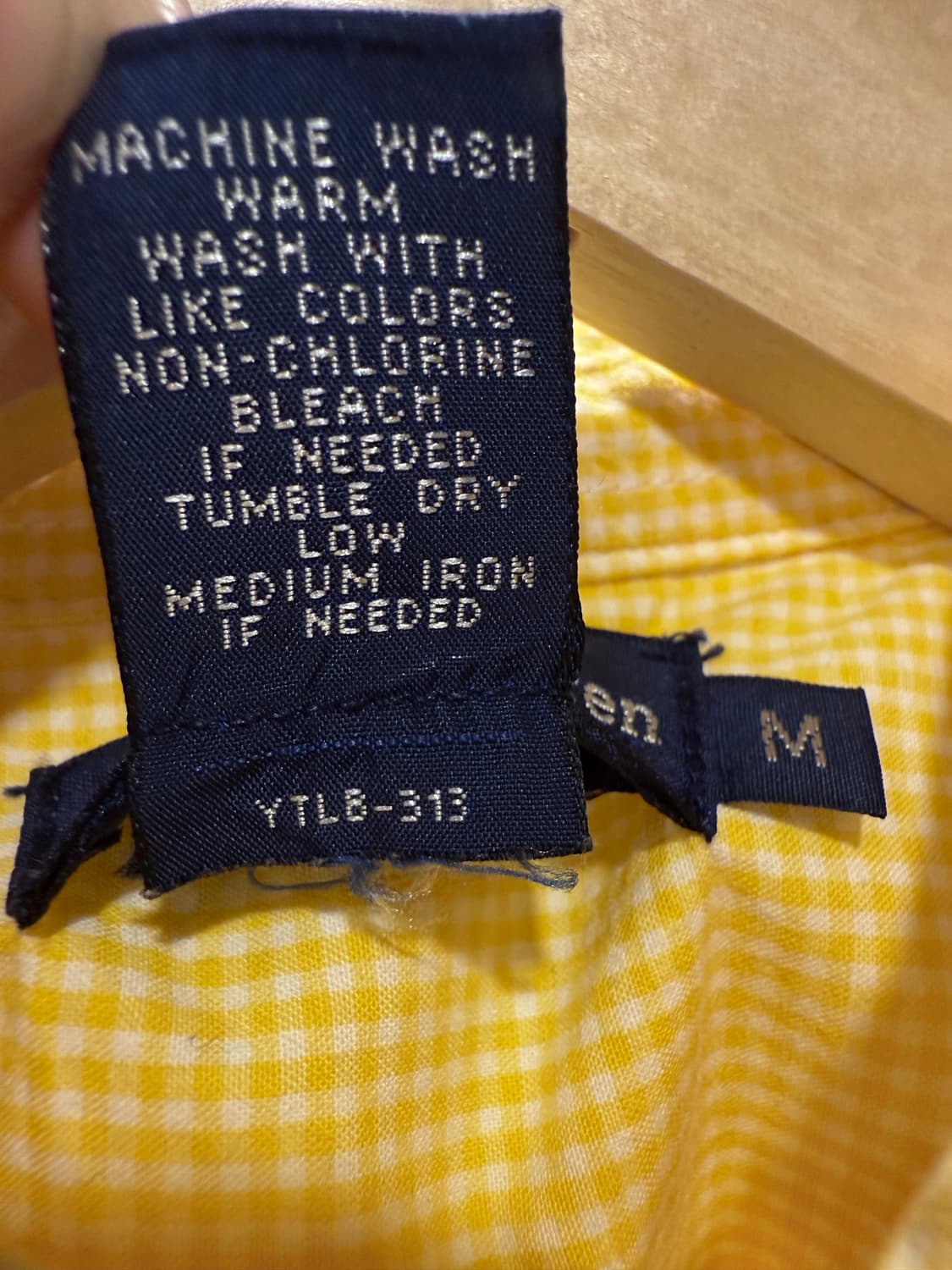 폴로 랄프로렌 네이비포니 옐로우 체크 반팔셔츠 상품이미지3