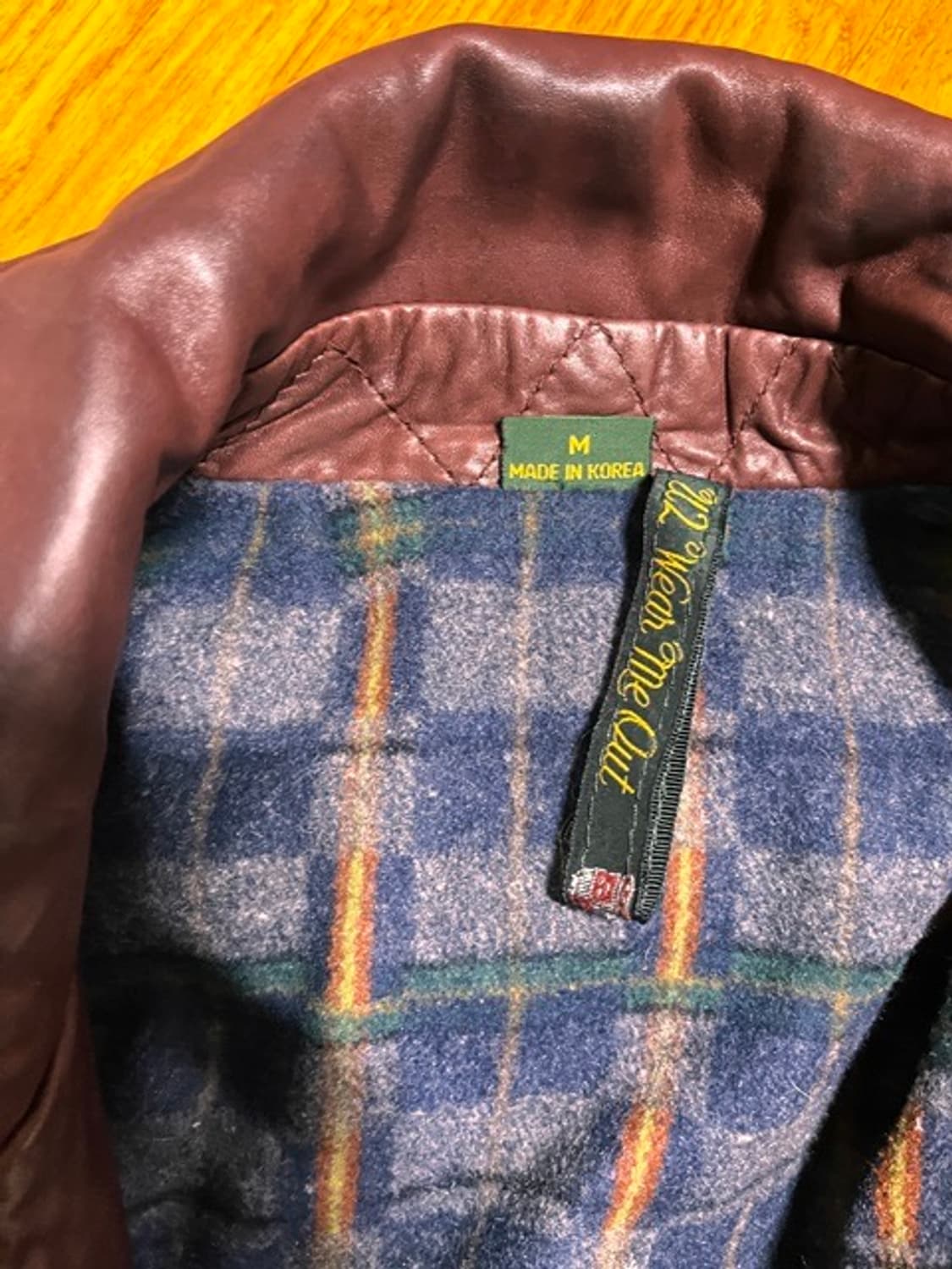 90s레트로 U2Wear MeOut 리얼 가죽자켓 루즈 M 105~110 상품이미지5