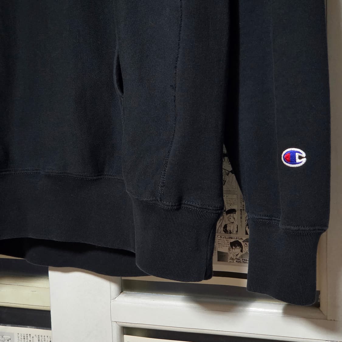 챔피온 리버스 웨이브 스펠아웃 코랄 로고 후드티 상품이미지4