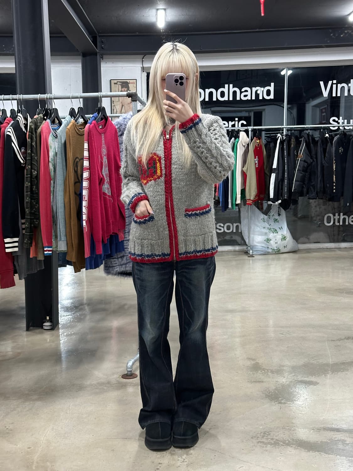 히스테릭 글래머 헤비 울 코위찬 스웨터 상품이미지3