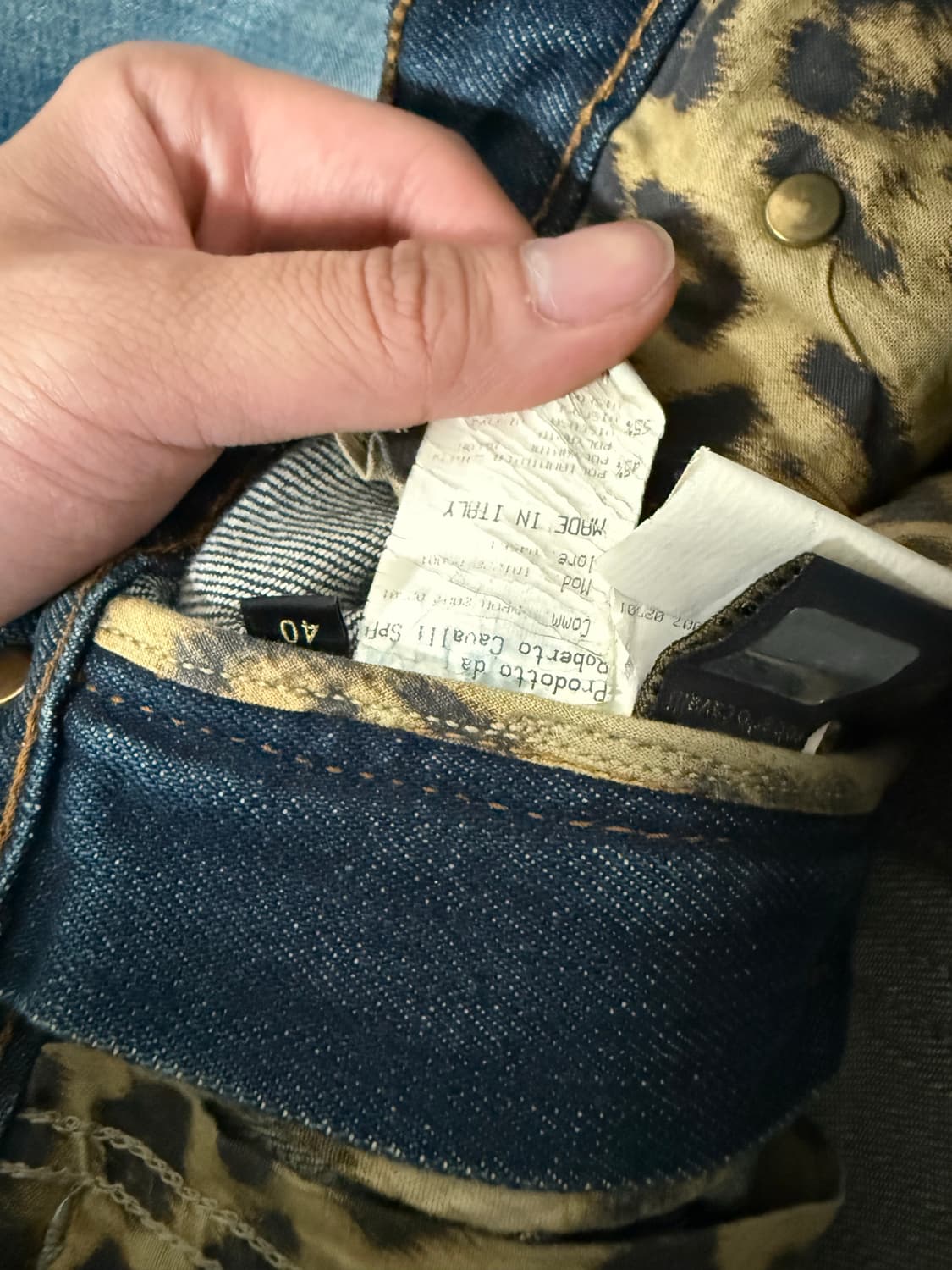 로베르토 까발리 플레어컷 쥬얼리트리밍 데님 상품이미지3