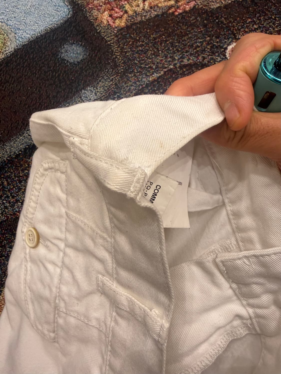 꼼데 가르송 옴므 플러스 패치워크 화이트데님 상품이미지6