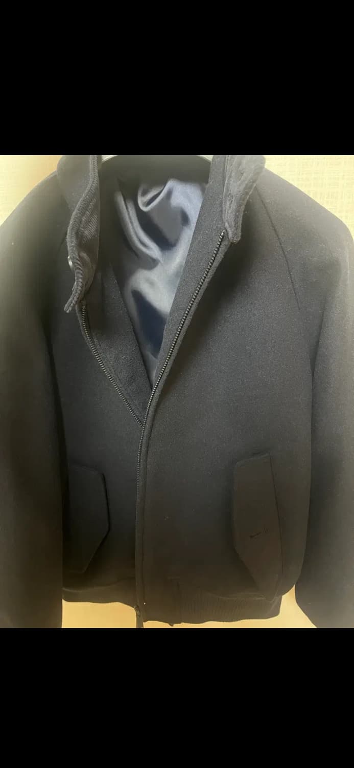 [새상품] 무신사 스탠다드 울 블렌드 해링턴 재킷 네이비 M 상품이미지5