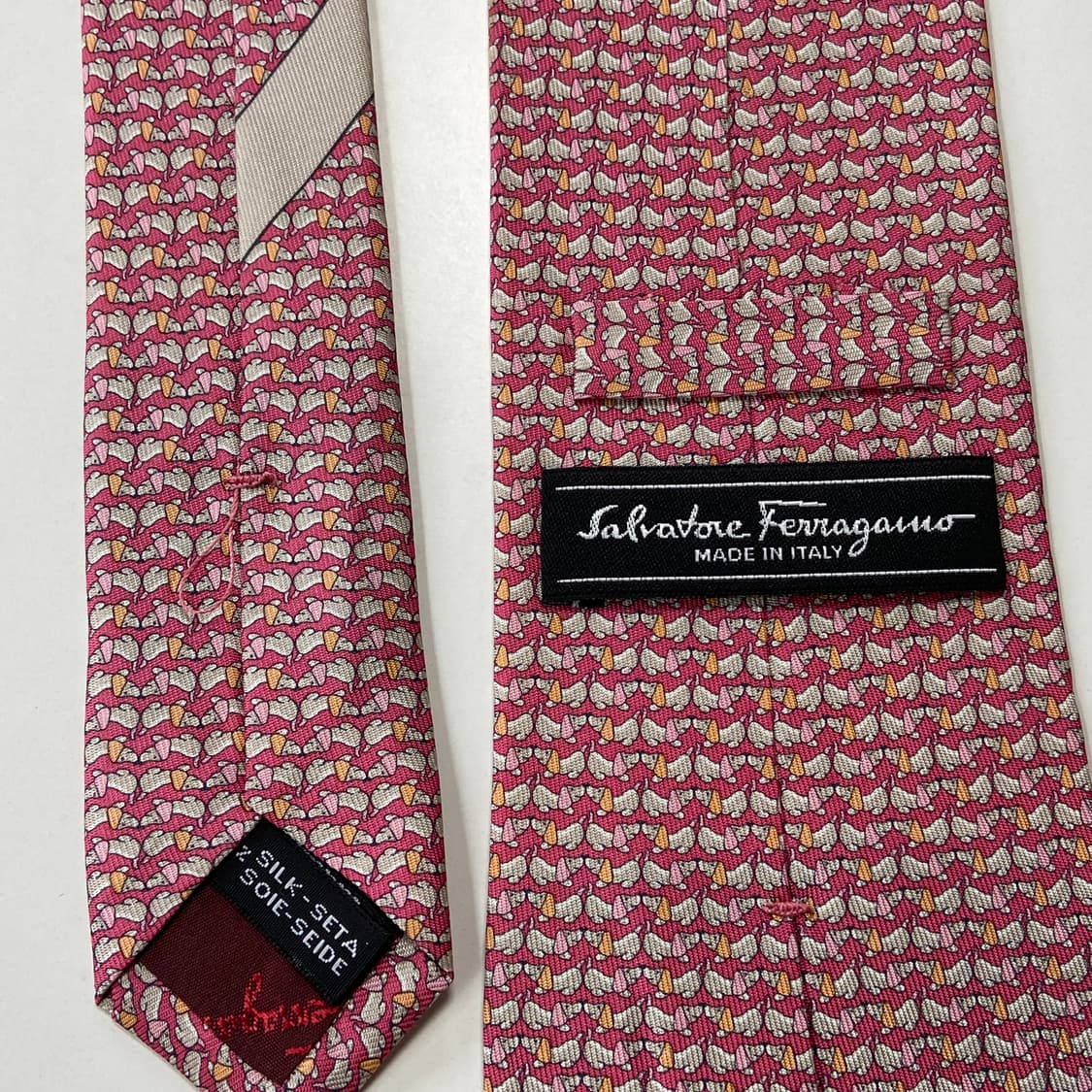 최상급 페레가모(Ferragamo) 명품 정품 넥타이 7.8cm 상품이미지6