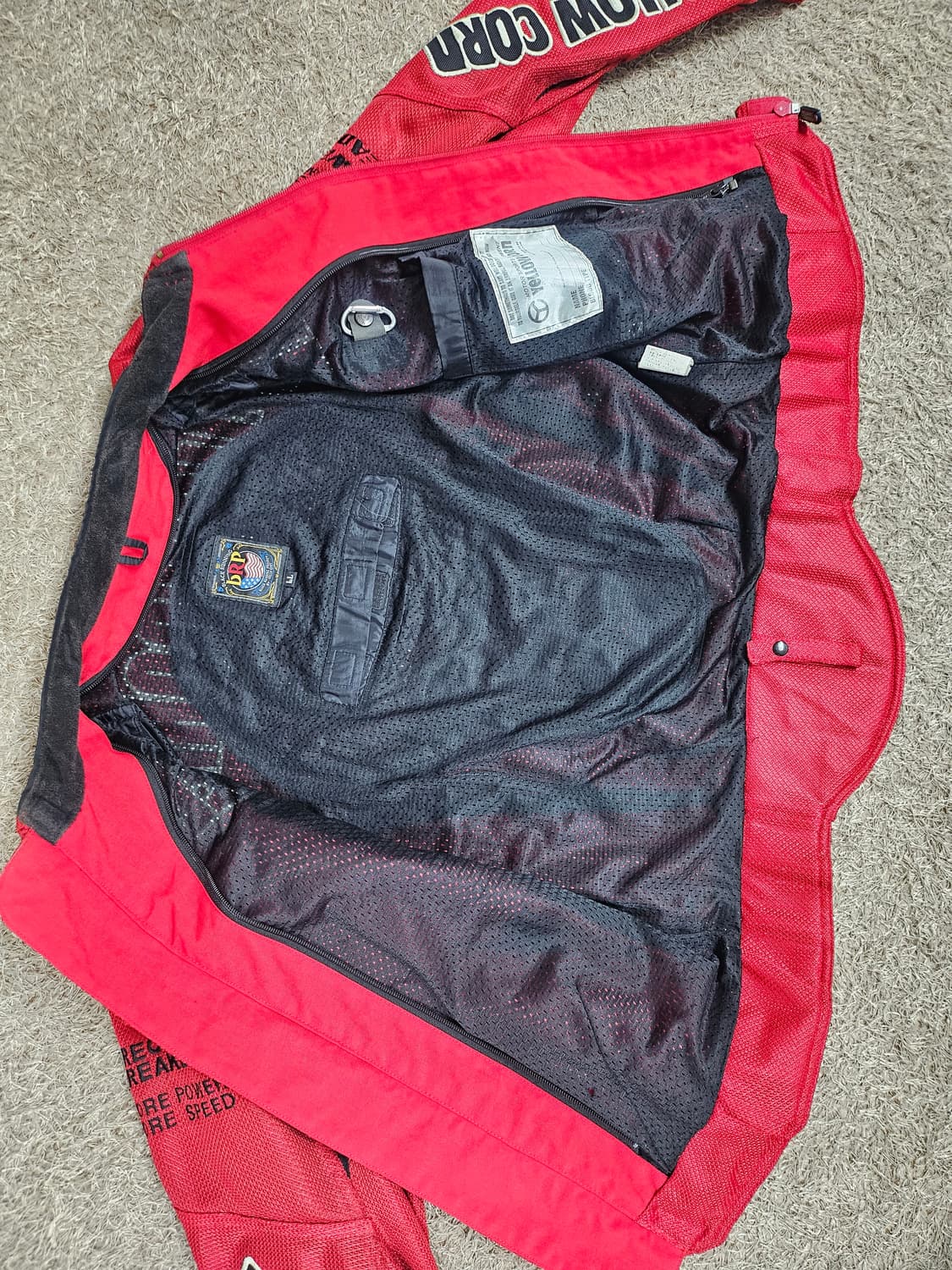 일본(XL-100)옐로우콘 90s 오리저널 메쉬 바이크 라이딩 자켓  상품이미지3