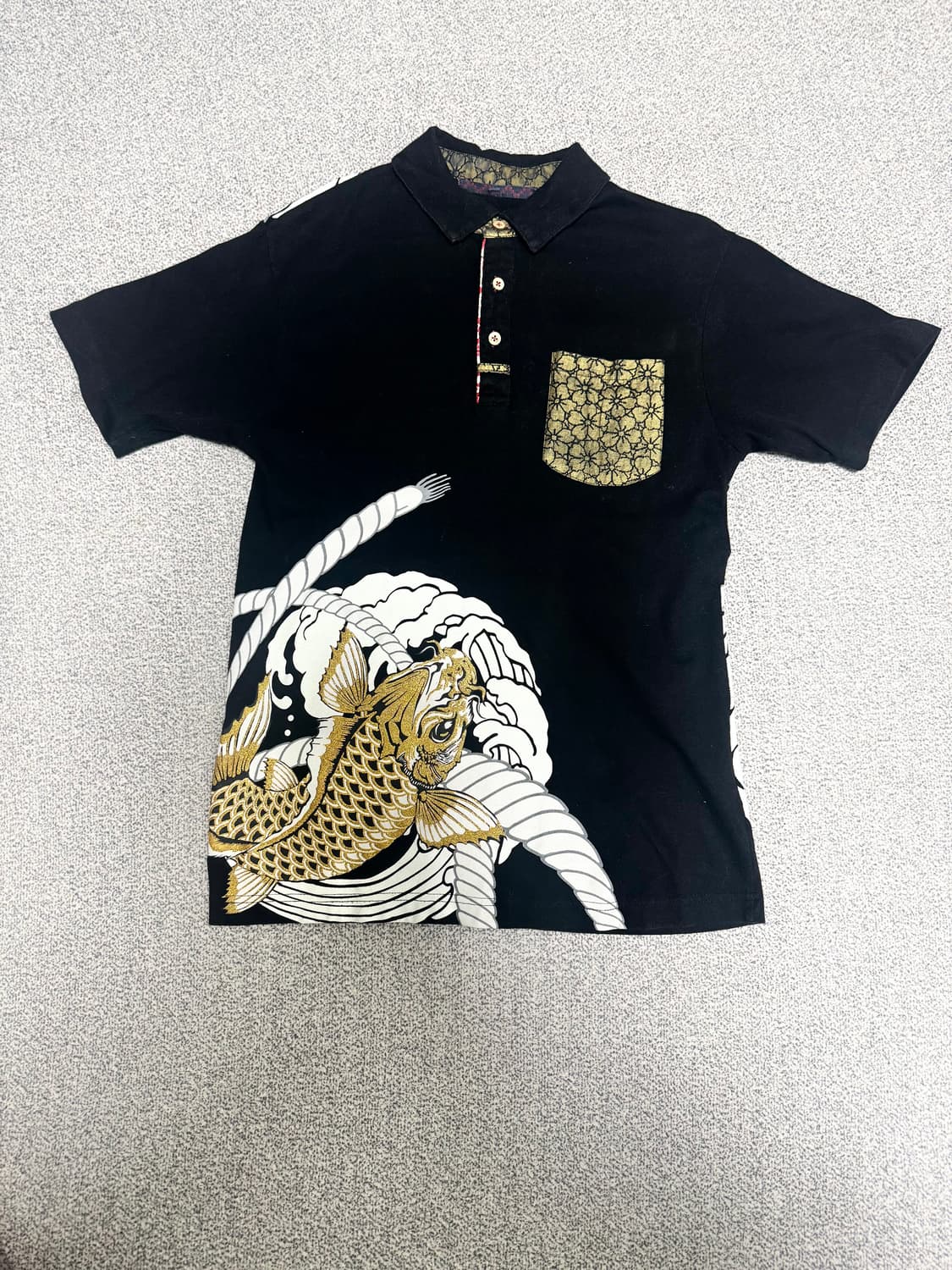 •Japanese 오리엔탈 コイ(잉어) 반팔 카라티 상품이미지1