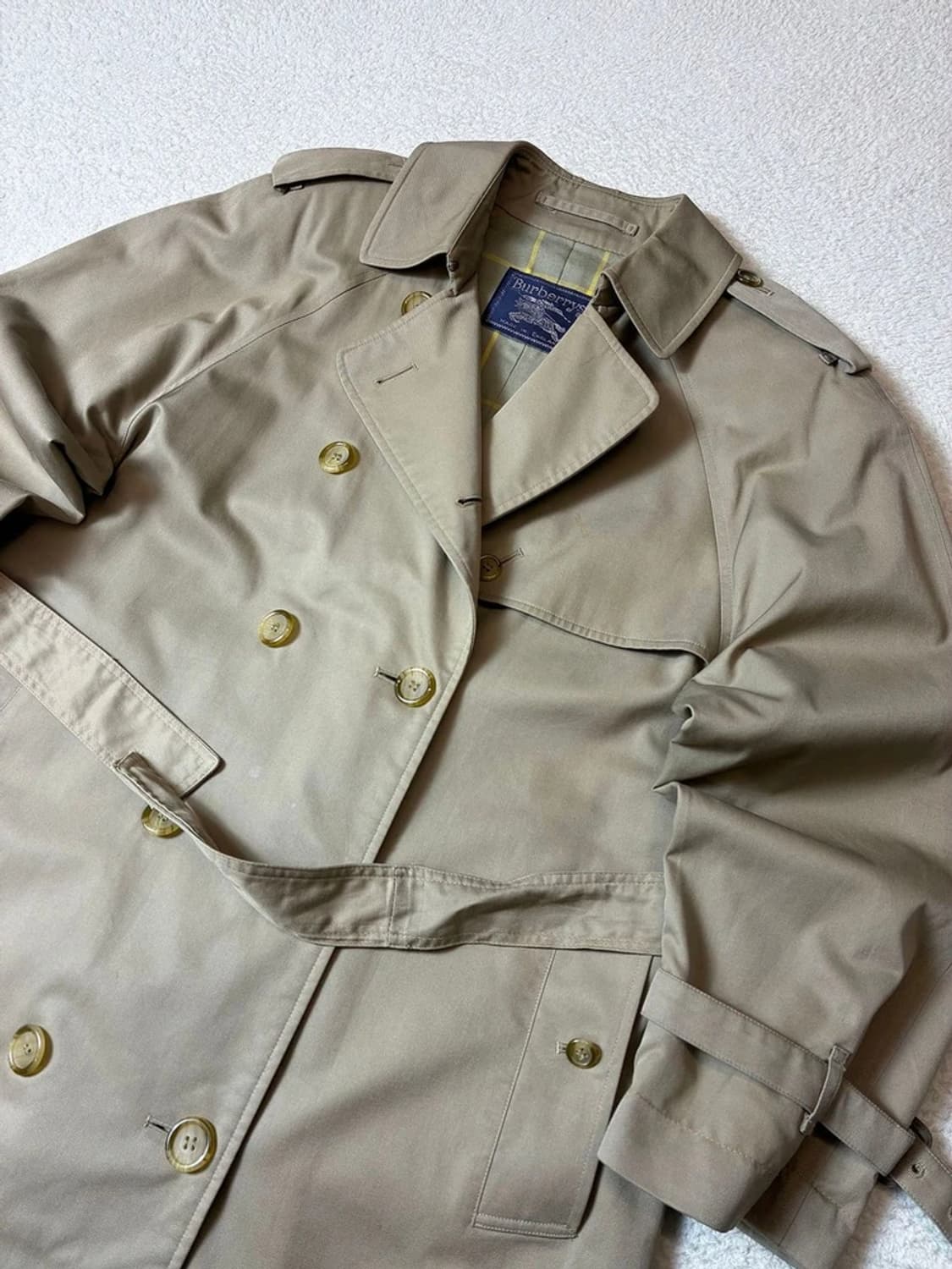 버버리 90's 재팬 벨티드 견장 롱 트렌치 코트 PN7565 상품이미지2