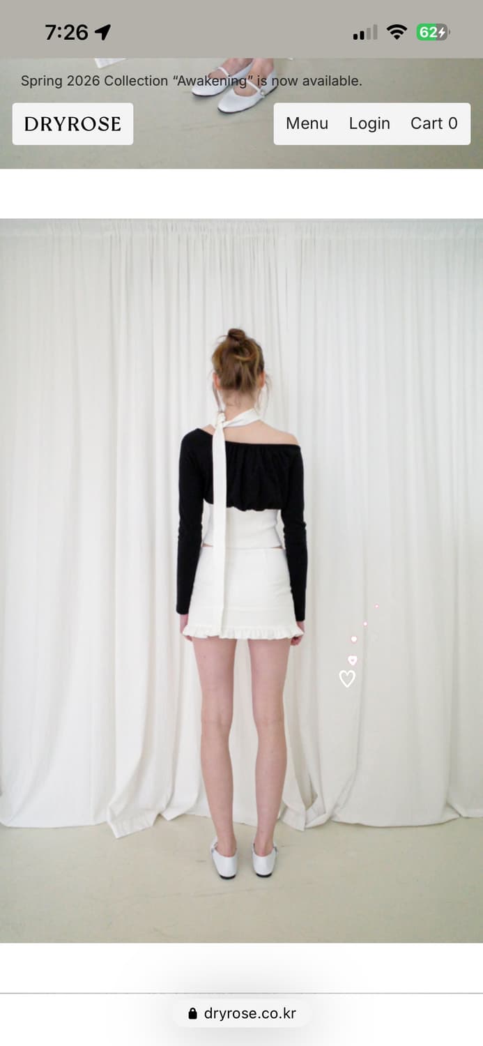 DRYROSE 스카프 버튼 탑 세트 상품이미지3