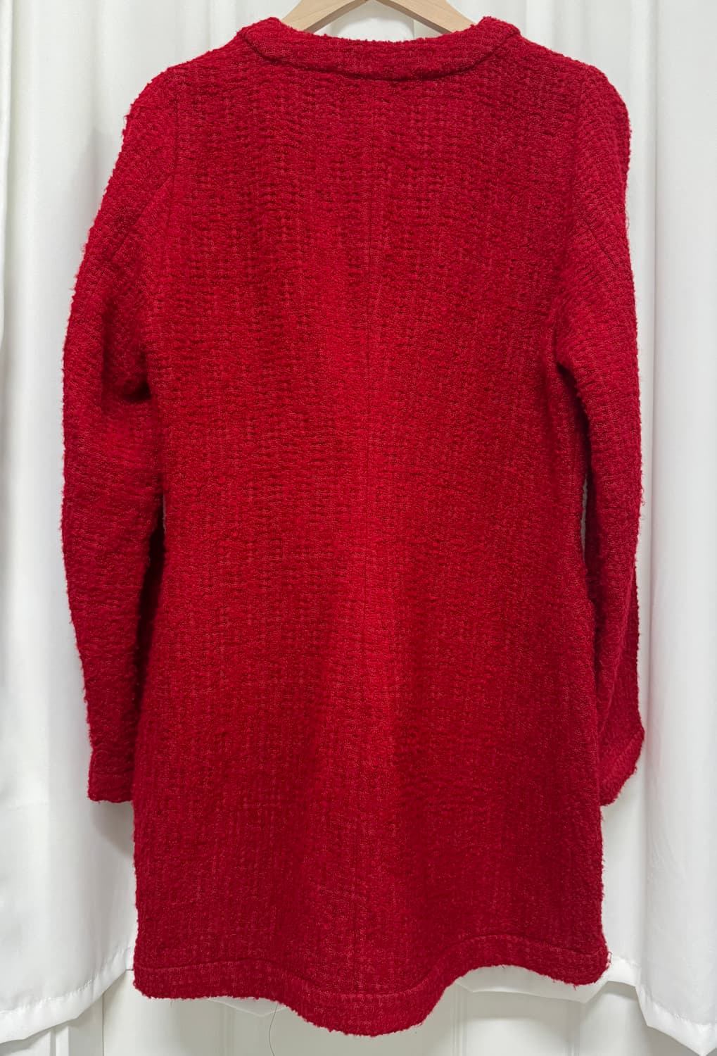 자라 레드 트위드 가디건 상품이미지8